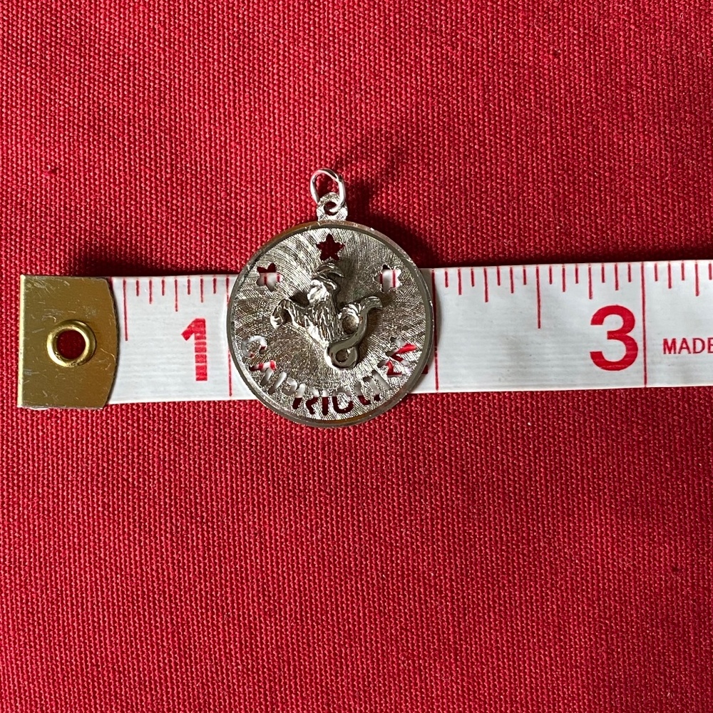 Very Unique VTG Silver Capricorn Cutout Charm - Picture 3 of 13